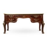Y A FRENCH ROSEWOOD AND ORMOLU BUREAU PLAT, IN LOUIS XV STYLE, 19TH CENTURY