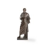 AFTER THE ANTIQUE, A BRONZE FIGURE OF ARISTIDES, FRENCH, LATE 19TH CENTURY