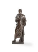 AFTER THE ANTIQUE, A BRONZE FIGURE OF ARISTIDES, FRENCH, LATE 19TH CENTURY