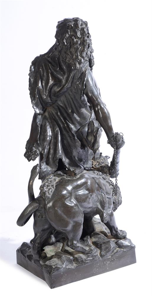 AFTER ERNEST RANCOULET (FRENCH, 1842-1915), A LARGE BRONZE GROUP 'HERCULES, ATHENA AND CERBERUS' - Bild 5 aus 5