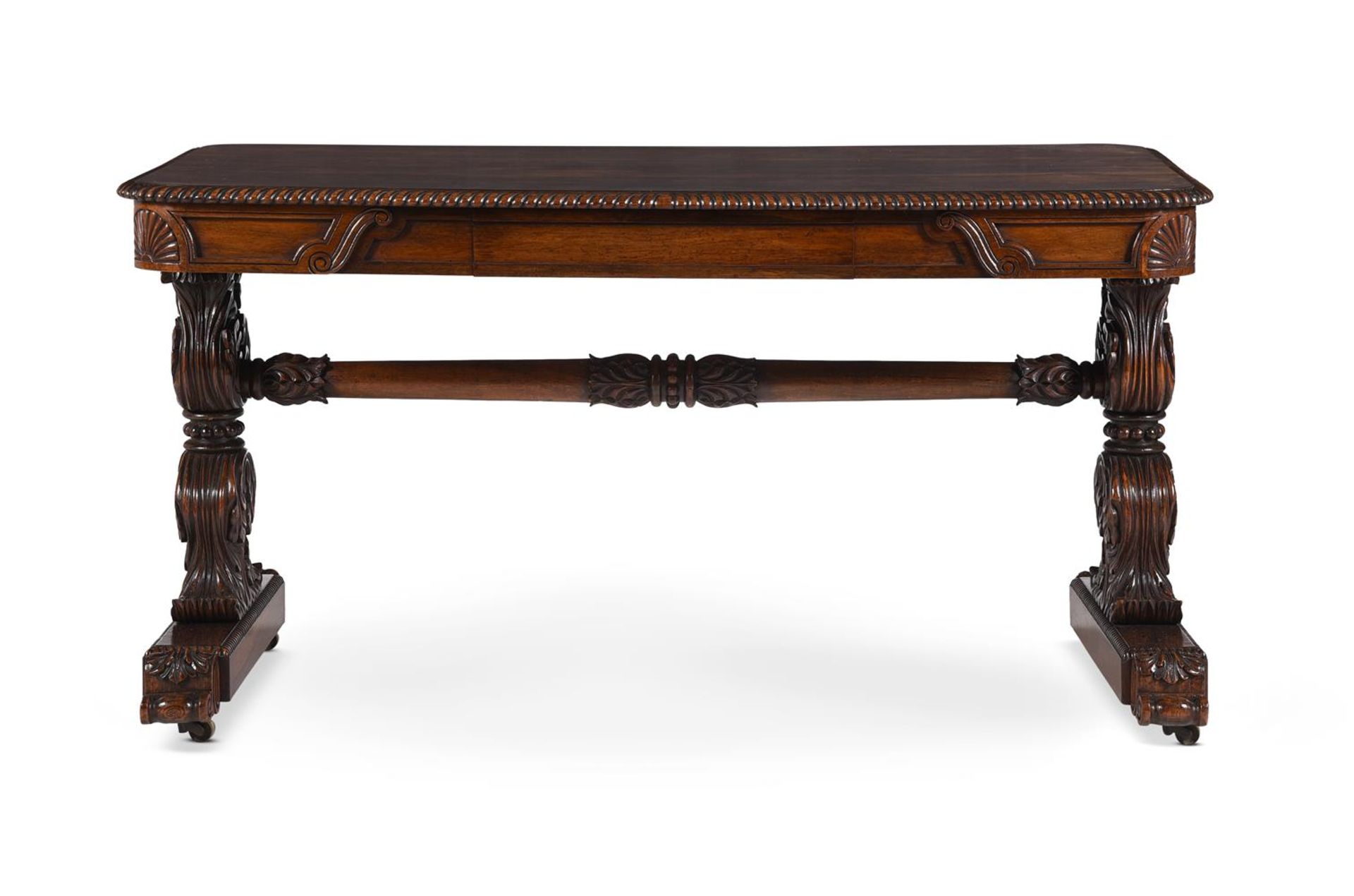 Y A WILLIAM IV ROSEWOOD LIBRARY TABLE, ATTRIBUTED TO GILLOWS, CIRCA 1835 - Bild 2 aus 9
