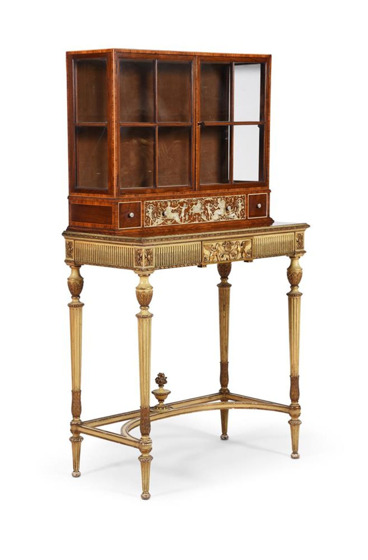 Y A ROSEWOOD AND IVORY MARQUETRY DECORATED SIDE CABINET, ATTRIBUTED TO COLLINSON & LOCK - Image 2 of 10