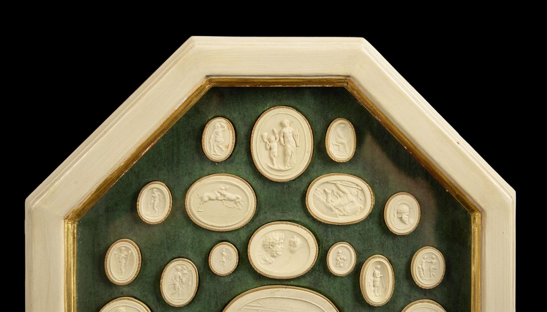 A SET OF FOUR FRAMED SETS OF PLASTER IMPRONTE OR INTAGLIOS, EARLY 19TH CENTURY - Image 2 of 5