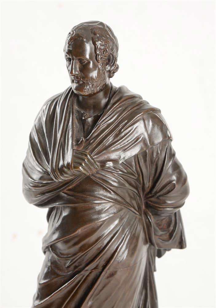 AFTER THE ANTIQUE, A BRONZE FIGURE OF ARISTIDES, FRENCH, LATE 19TH CENTURY - Bild 2 aus 6