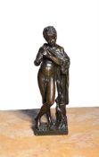 AFTER THE ANTIQUE, A BRONZE FIGURE OF A YOUNG SATYR, ITALIAN, 18TH CENTURY
