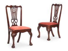 A PAIR OF GEORGE II MAHOGANY CHAIRS, POSSIBLY IRISH, MID-18TH CENTURY