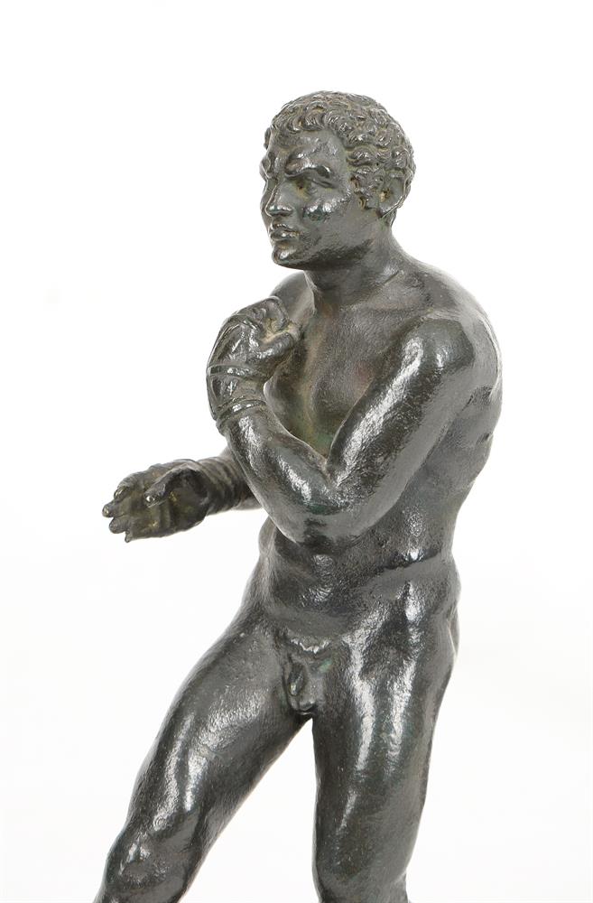 AFTER ANTONIO CANOVA, A PAIR OF BRONZE MODELS OF THE PUGILISTS, CREUGAS AND DAMOXENOS - Image 2 of 4