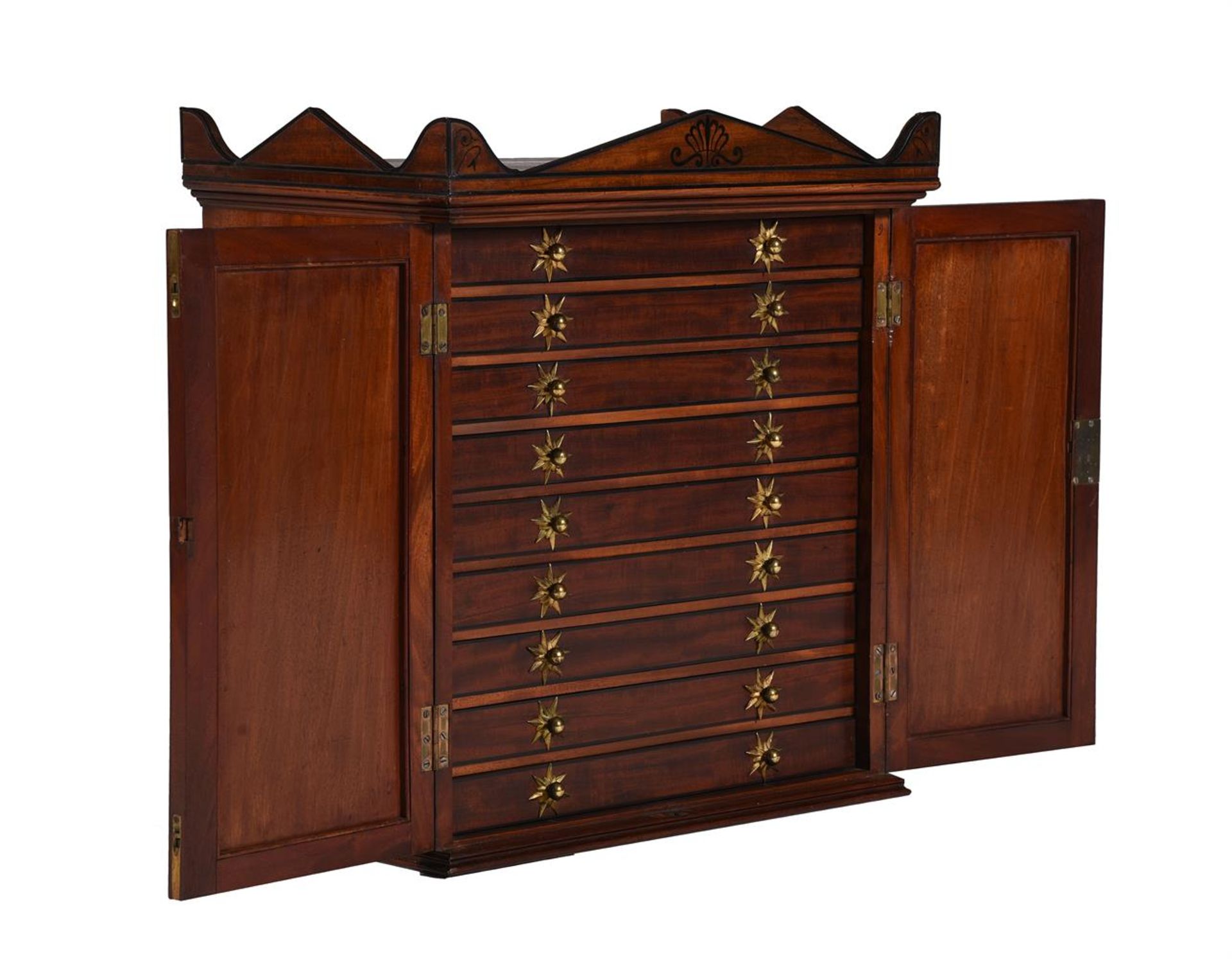 Y A REGENCY MAHOGANY AND EBONY INLAID COLLECTORS CABINET, EARLY 19TH CENTURY - Image 3 of 9