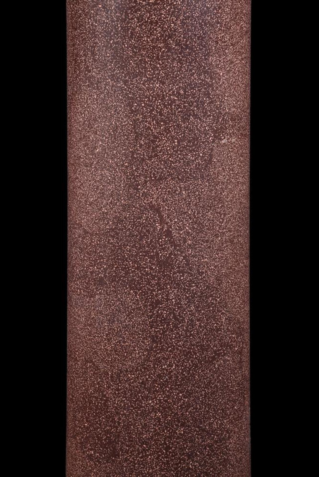 A SIMULATED PORPHYRY SCAGLIOLA COLUMN PEDESTAL, EARLY 19TH CENTURY - Image 2 of 2