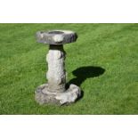 A PURBECK STONE BIRD BATH, EARLY 20TH CENTURY