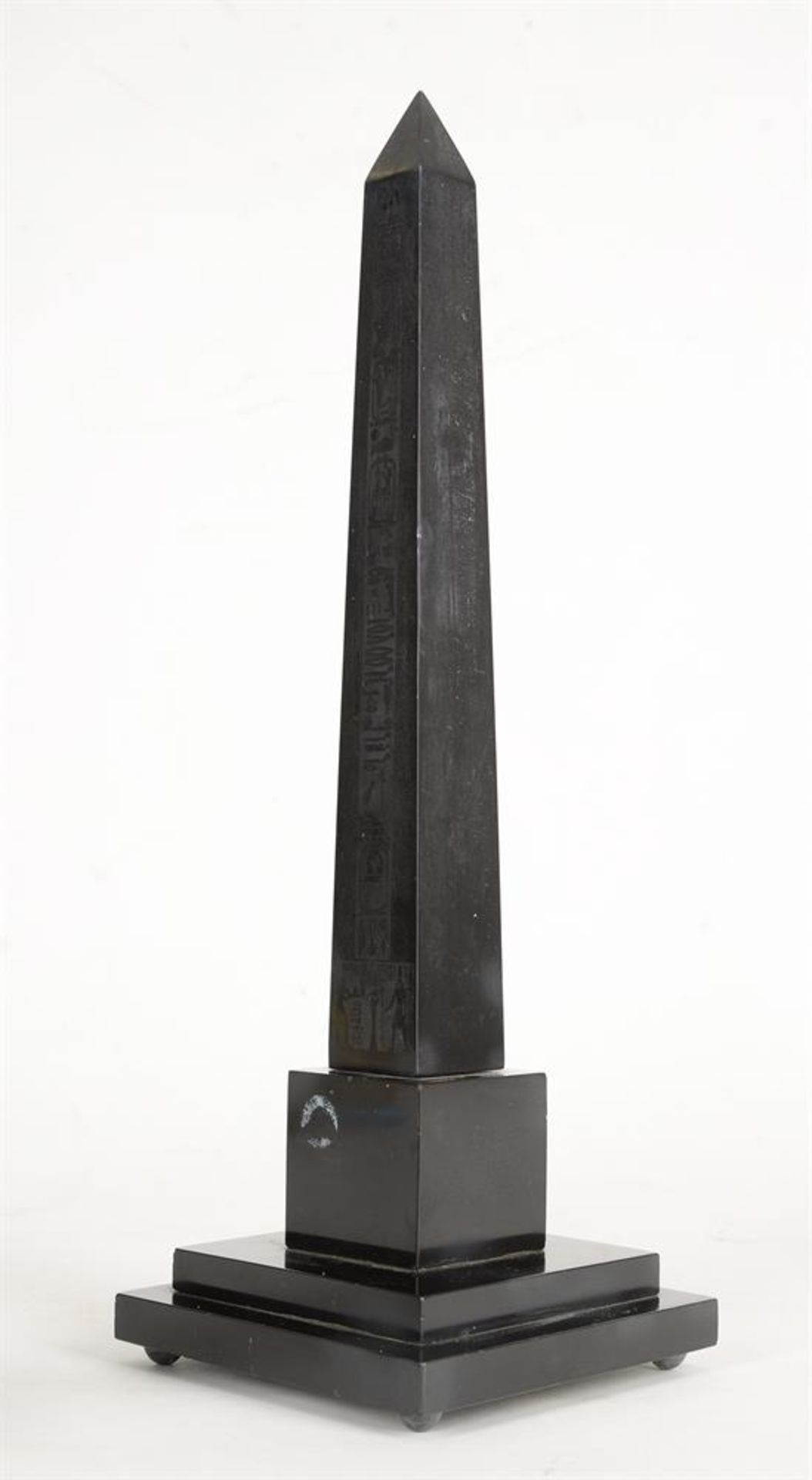 AFTER THE ANTIQUE, A PAIR OF OBELISKS IN BELGIAN BLACK MARBLE, 19TH CENTURY - Image 3 of 5