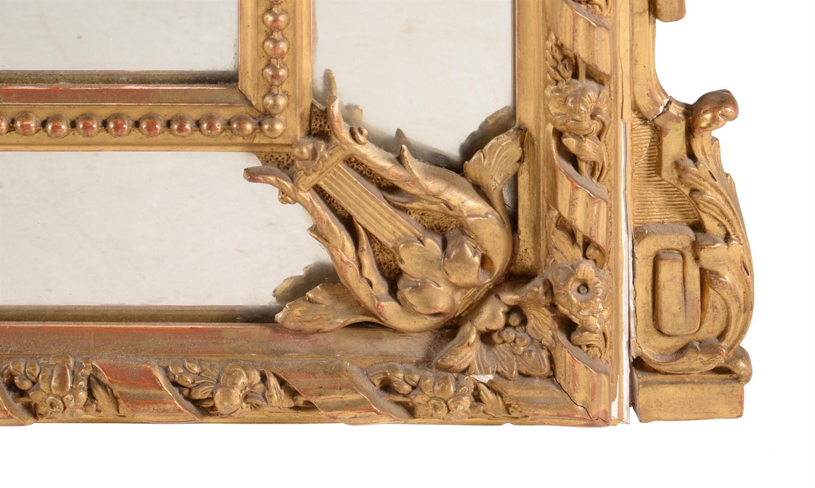 A FRENCH GILT WALL MIRROR, 19TH CENTURY - Image 3 of 4