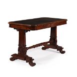 AN EARLY VICTORIAN MAHOGANY WRITING TABLE, CIRCA 1840