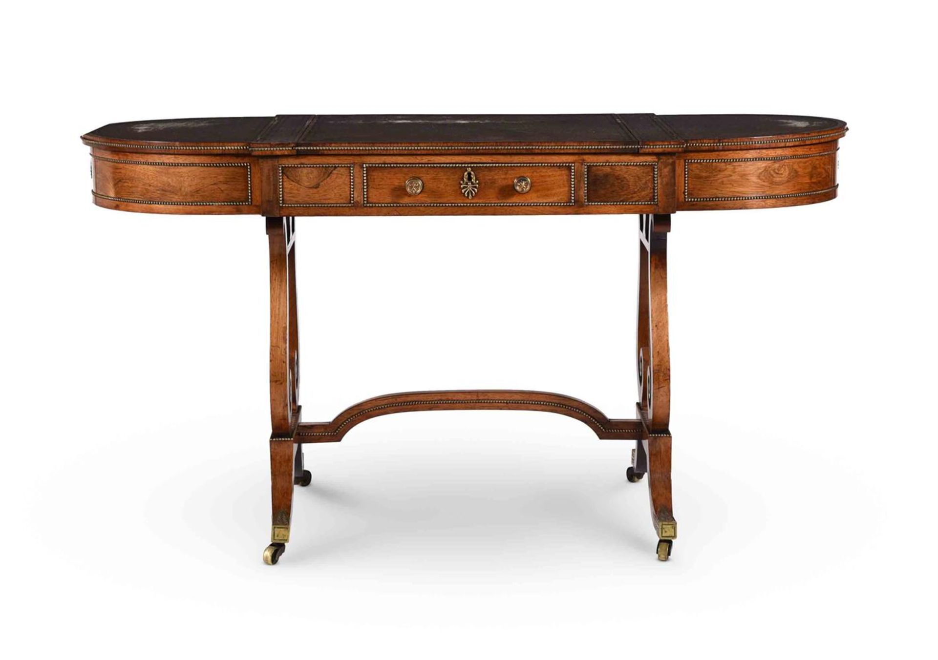 Y A REGENCY ROSEWOOD AND GILT METAL MOUNTED WRITING AND GAMES TABLE, ATTRIBUTED TO GILLOWS - Image 2 of 10