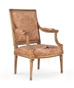 A LOUIS XVI GILTWOOD FAUTEUIL, IN THE MANNER OF GEORGES JACOB