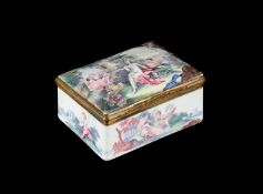 A FRENCH ENAMEL TABLE SNUFF BOX, CIRCA 1800