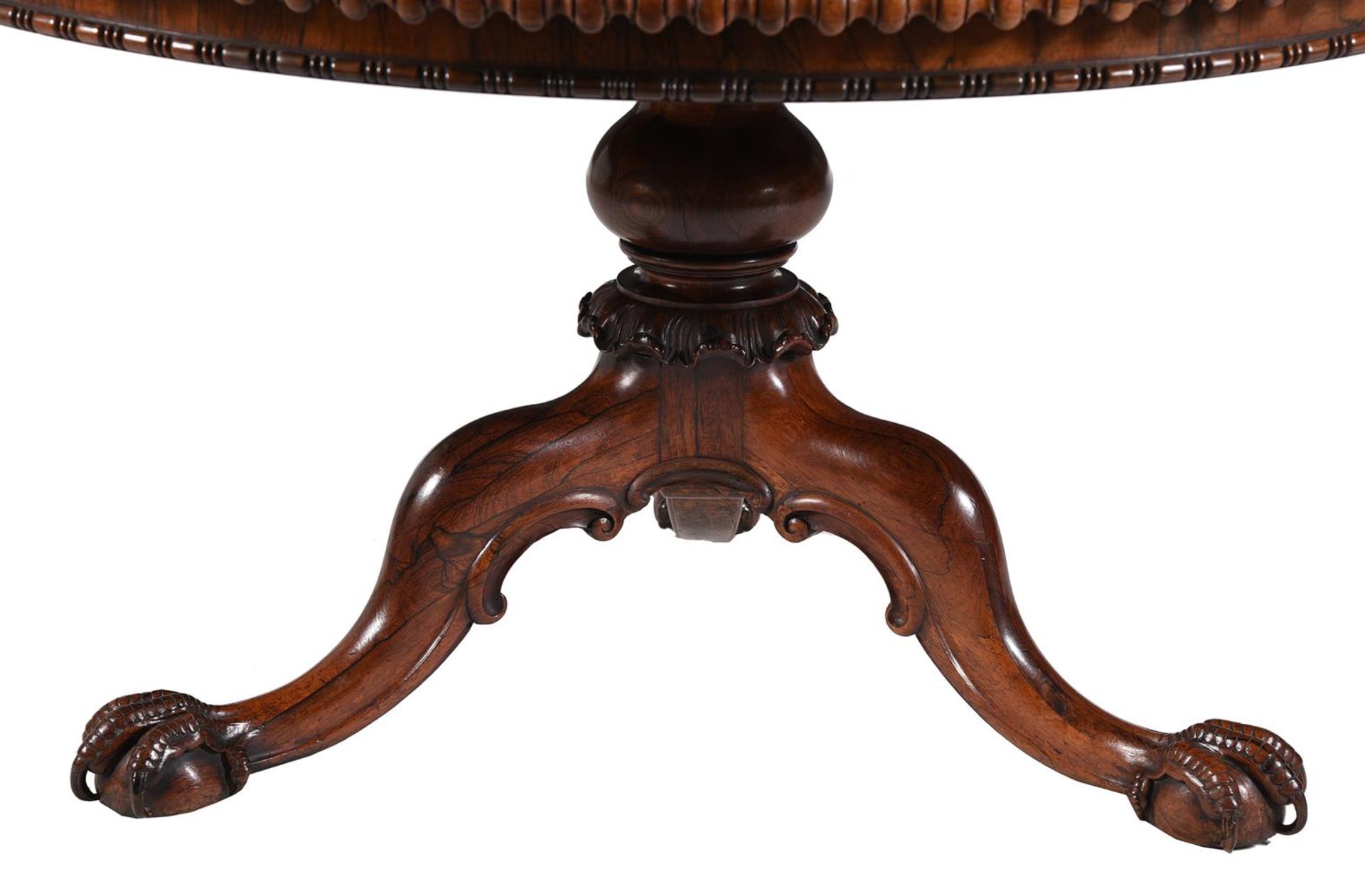 Y A GEORGE IV ROSEWOOD CIRCULAR CENTRE TABLE, BY GILLOWS, CIRCA 1830 - Image 8 of 9