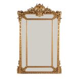 A FRENCH GILT WALL MIRROR, 19TH CENTURY