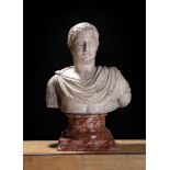 A MARBLE BUST OF A ROMAN EMPEROR, ITALIAN, 18TH CENTURY