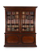A MAHOGANY LIBRARY BOOKCASE, IN GEORGE II STYLE, OF RECENT MANUFACTURE