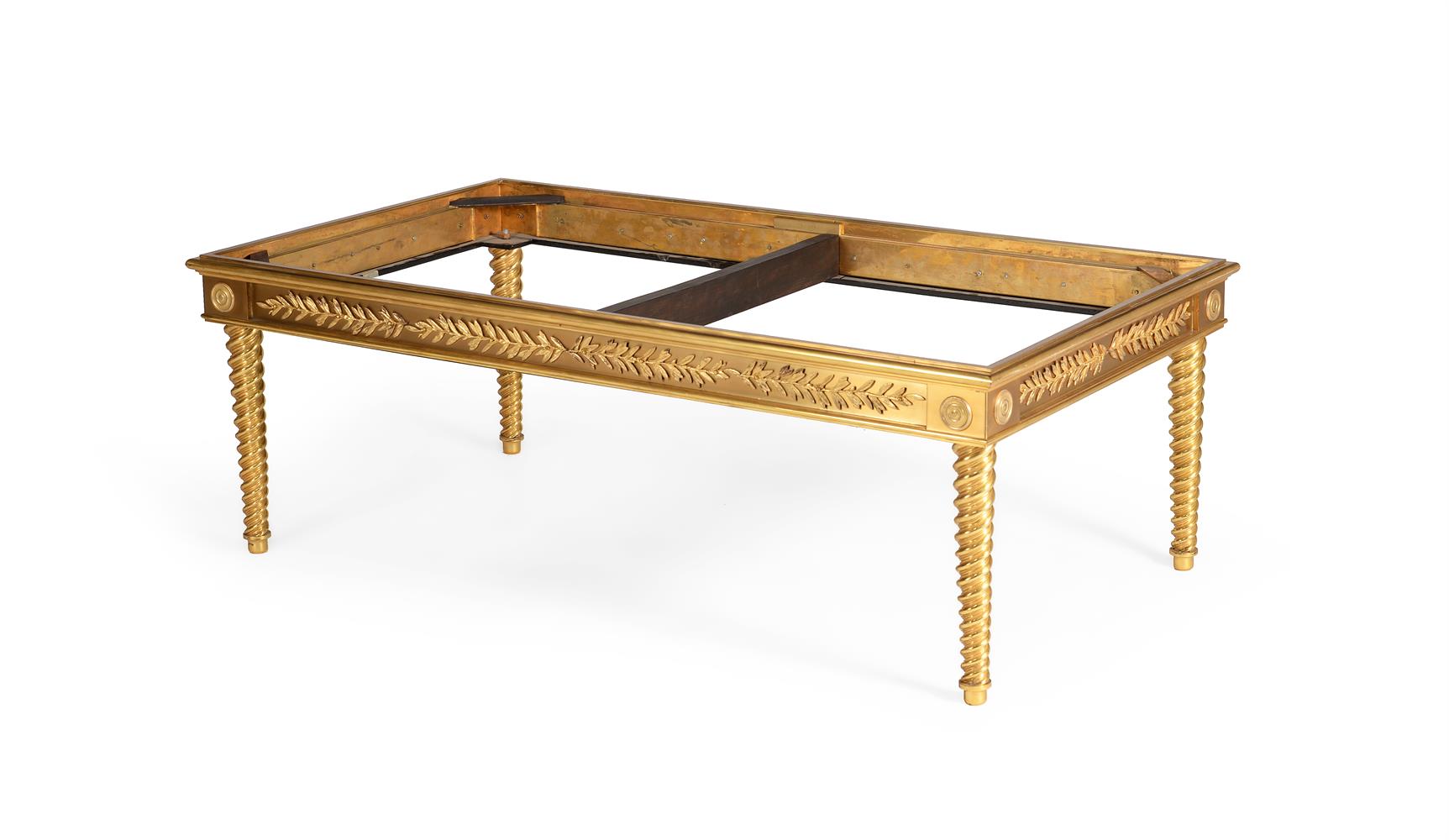 A GILT BRASS RECTANGULAR LOW TABLE BASE, 20TH CENTURY - Image 2 of 4