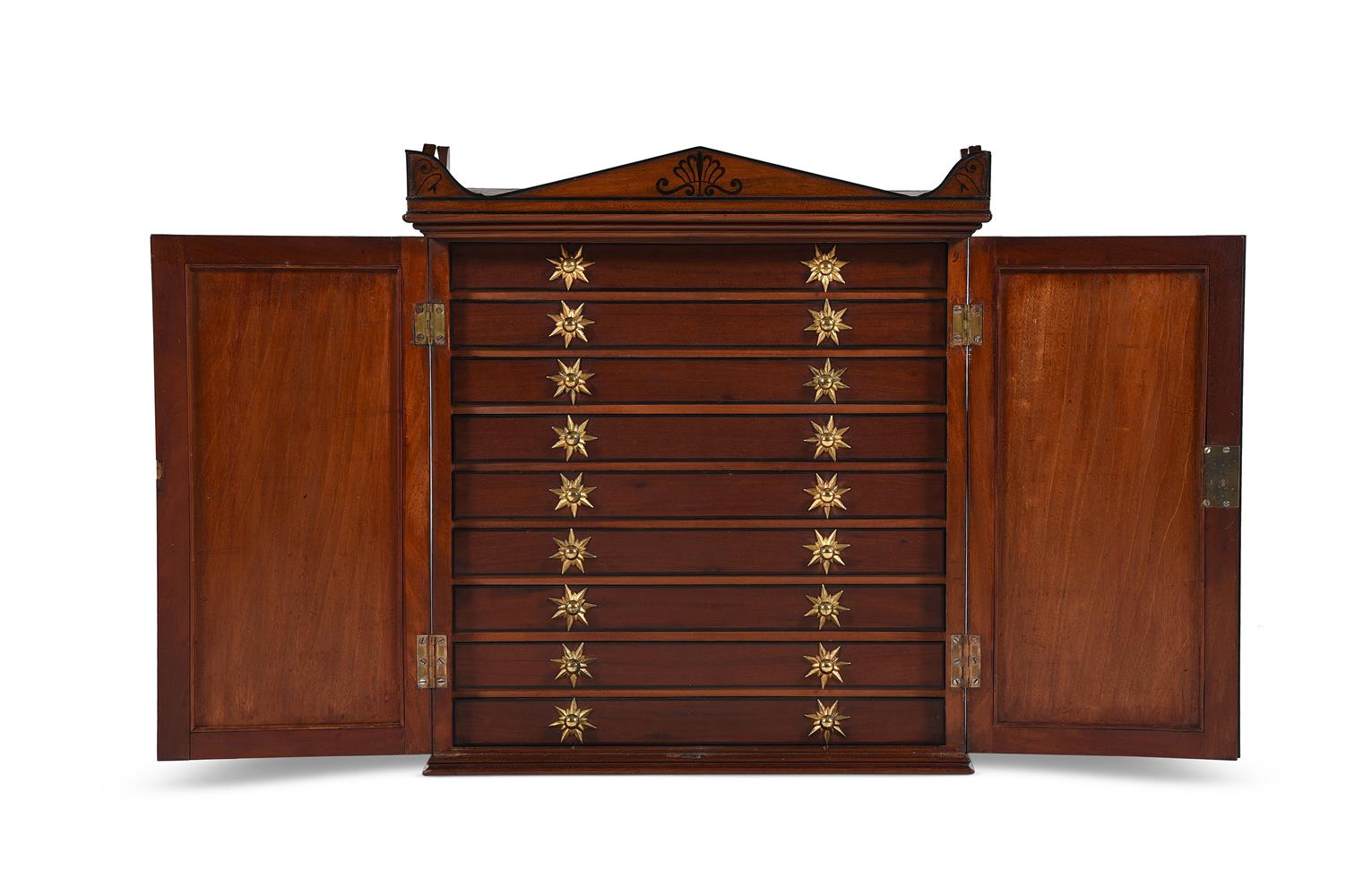 Y A REGENCY MAHOGANY AND EBONY INLAID COLLECTORS CABINET, EARLY 19TH CENTURY - Image 2 of 9