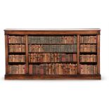 Y A ROSEWOOD OPEN BOOKCASE, IN EARLY 19TH CENTURY STYLE, 20TH CENTURY