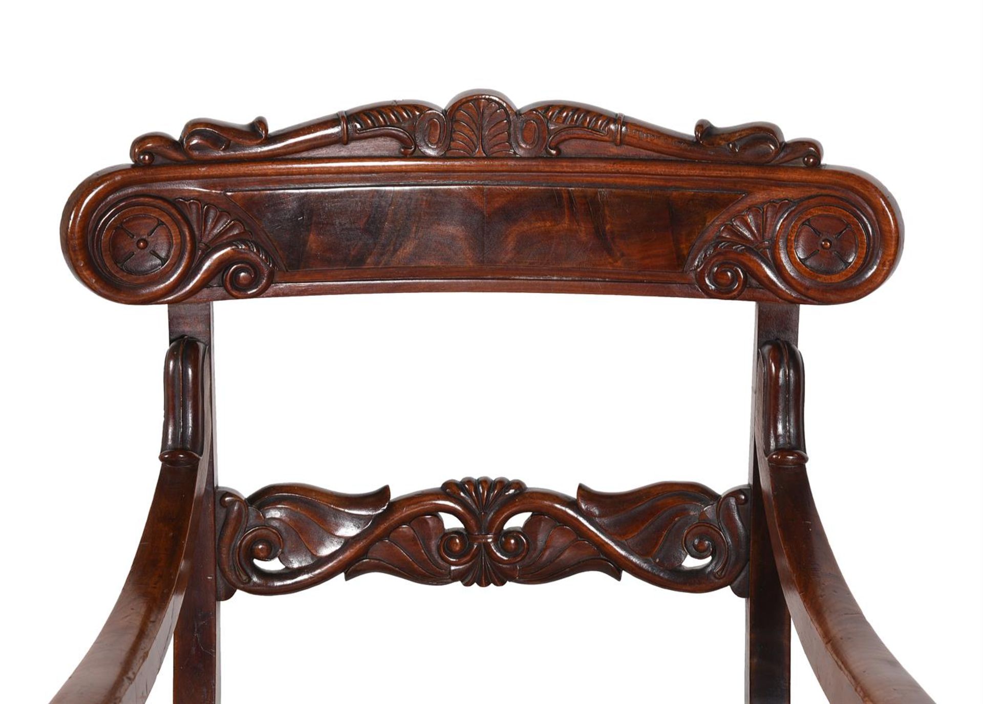 A SET OF FOUR WILLIAM IV MAHOGANY ARMCHAIRS, IN THE MANNER OF GILLOWS, CIRCA 1835 - Image 7 of 9