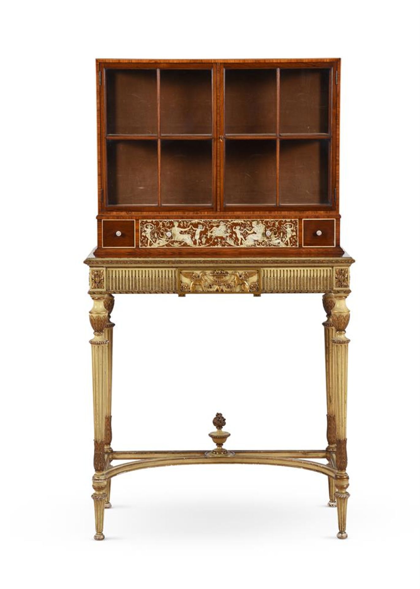 Y A ROSEWOOD AND IVORY MARQUETRY DECORATED SIDE CABINET, ATTRIBUTED TO COLLINSON & LOCK - Bild 3 aus 10