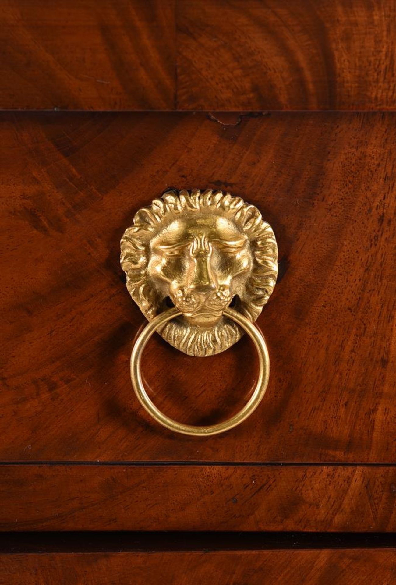 AN EMPIRE MAHOGANY, GILT METAL MOUNTED AND MARBLE TOPPED SECRETAIRE ABBATTANT AND COMMODE EN SUITE - Image 4 of 10