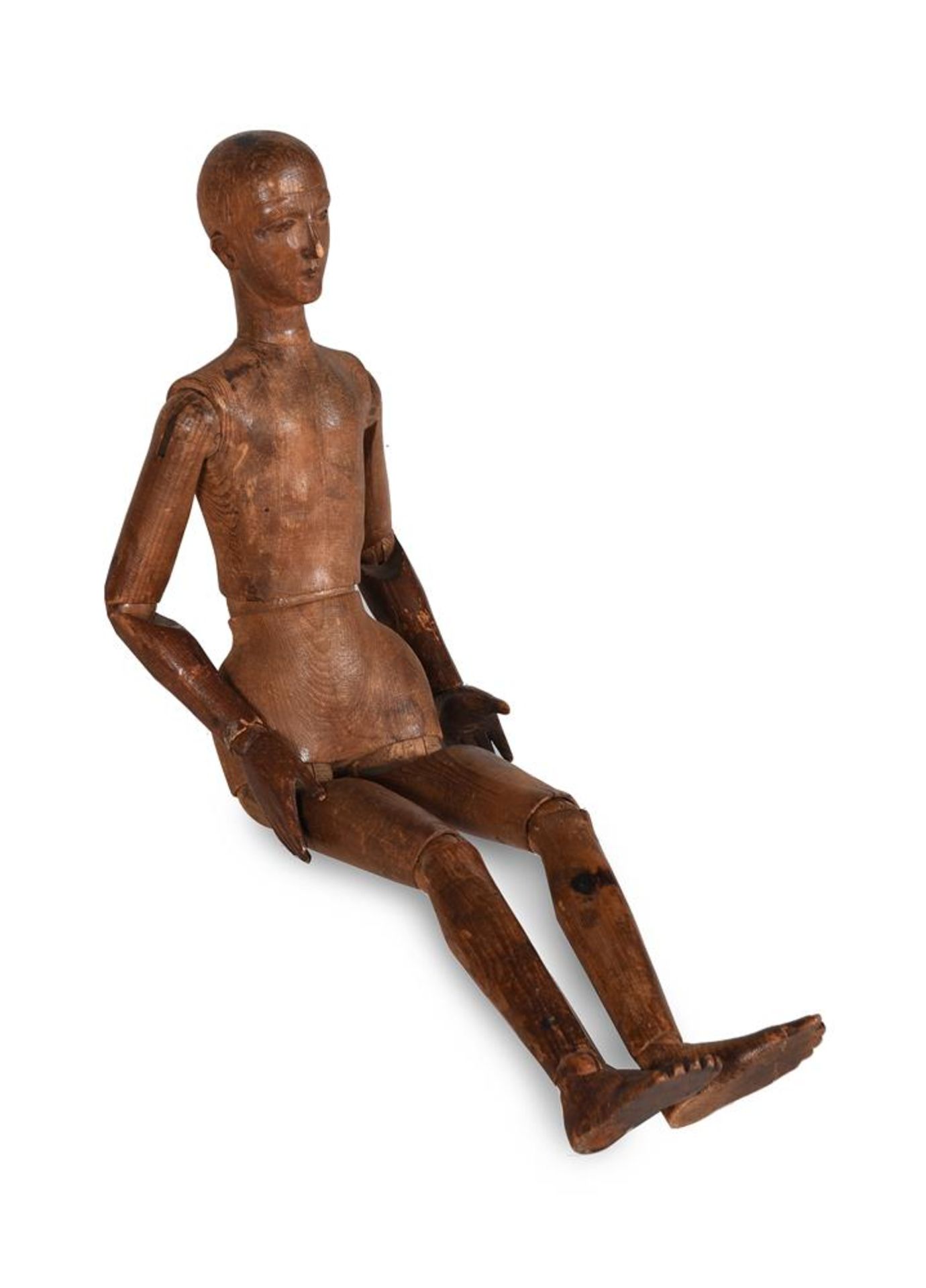 A CARVED ARTIST'S LAY FIGURE OR MANNEQUIN, ITALIAN OR FRENCH, 19TH CENTURY