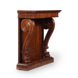 A MAHOGANY CONSOLE TABLE, IN THE MANNER OF THOMAS HOPE, 19TH CENTURY AND LATER
