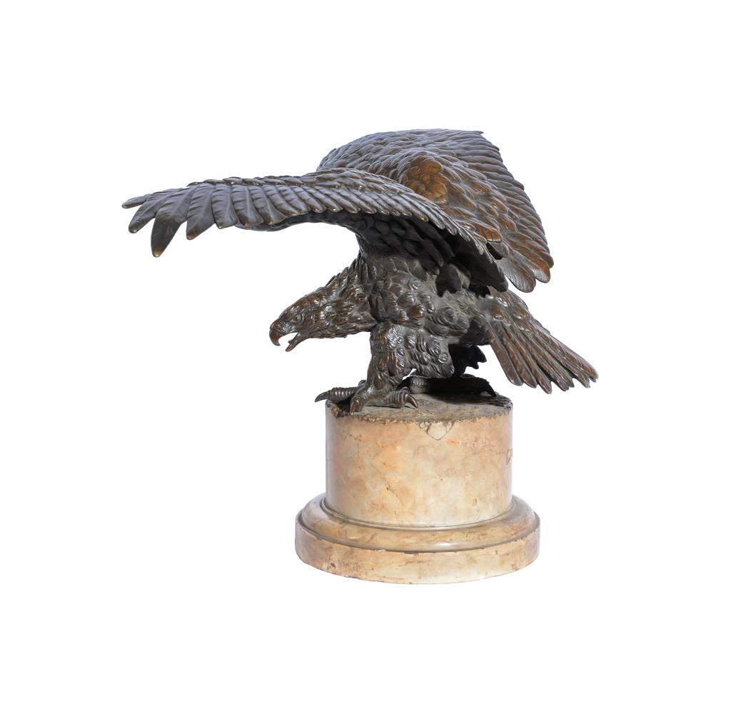 AN UNUSUAL ANIMALIER BRONZE OF A DOUBLE HEADED EAGLE, PROBABLY FRENCH, LATE 19TH CENTURY - Image 3 of 4