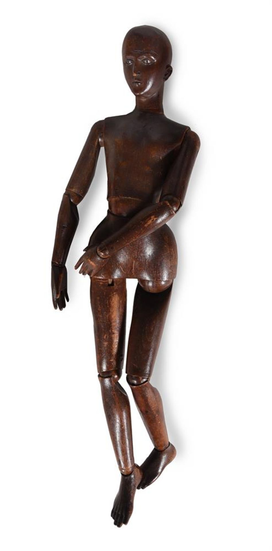 A CARVED ARTIST'S LAY FIGURE OR MANNEQUIN, ITALIAN OR FRENCH, 19TH CENTURY