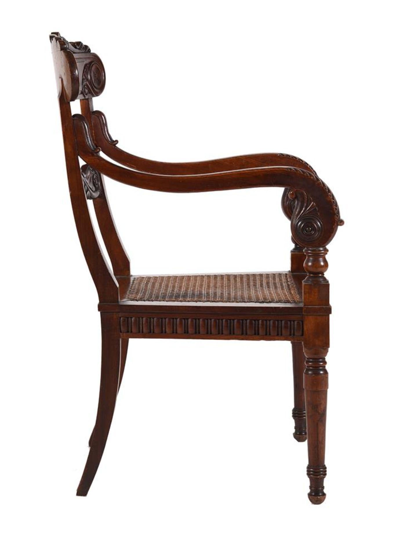 A SET OF FOUR WILLIAM IV MAHOGANY ARMCHAIRS, IN THE MANNER OF GILLOWS, CIRCA 1835 - Image 9 of 9