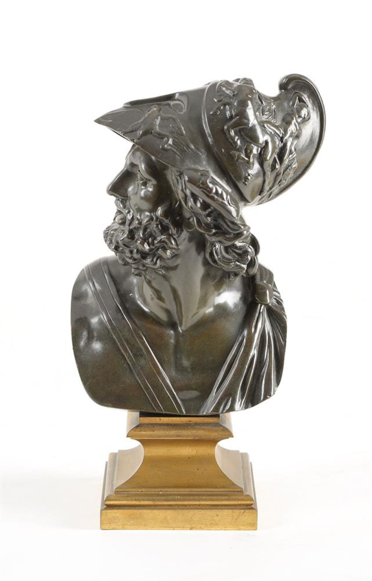 A BRONZE BUST OF MENELAUS FRENCH, LATE 19TH CENTURY - Image 3 of 5