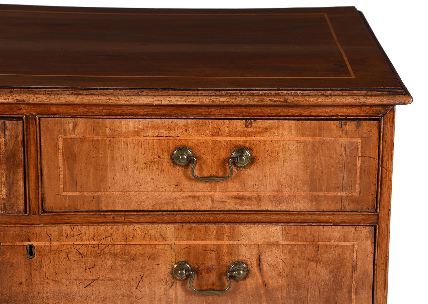 A GEORGE II WALNUT AND LINE INLAID CHEST OF DRAWERS, CIRCA 1730 - Image 2 of 2