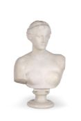 GUGLIELMO PUGI (ITALIAN, 1850-1915), CARVED CARRARA BUST 'VENUS', LATE 19TH CENTURY
