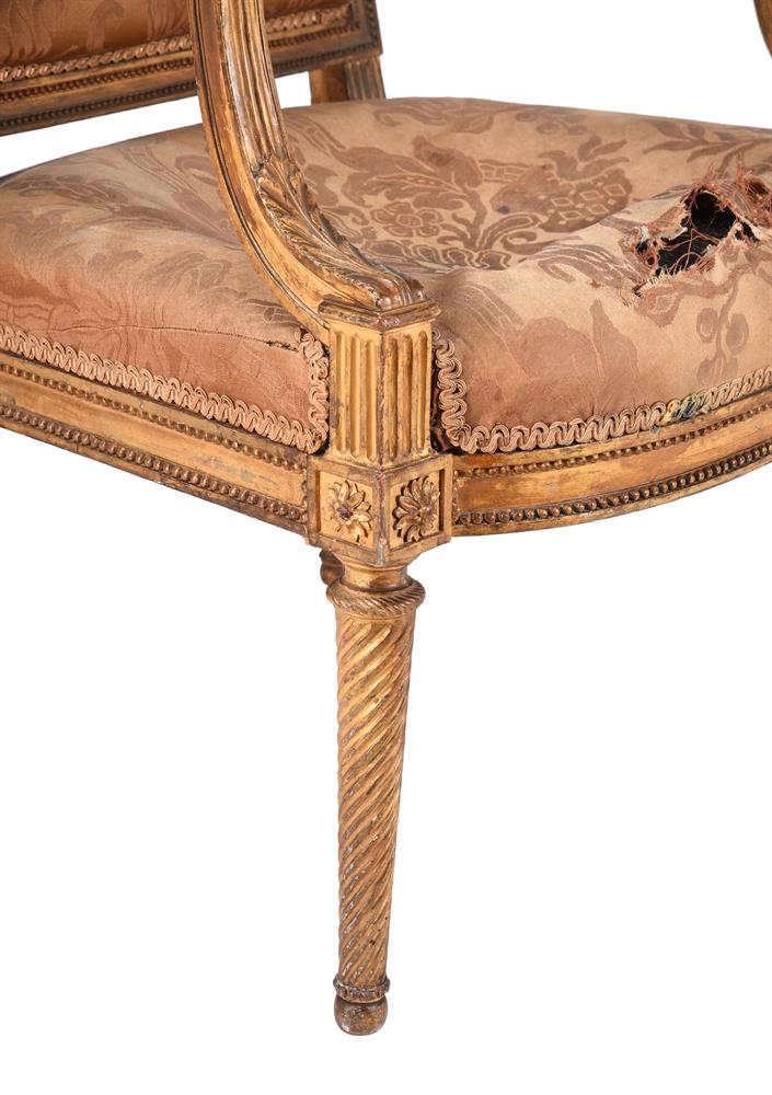 A LOUIS XVI GILTWOOD FAUTEUIL, IN THE MANNER OF GEORGES JACOB - Image 3 of 4