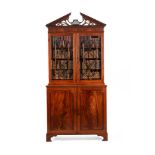 A GEORGE III MAHOGANY CABINET BOOKCASE, CIRCA 1780