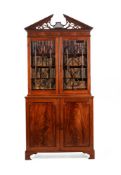 A GEORGE III MAHOGANY CABINET BOOKCASE, CIRCA 1780