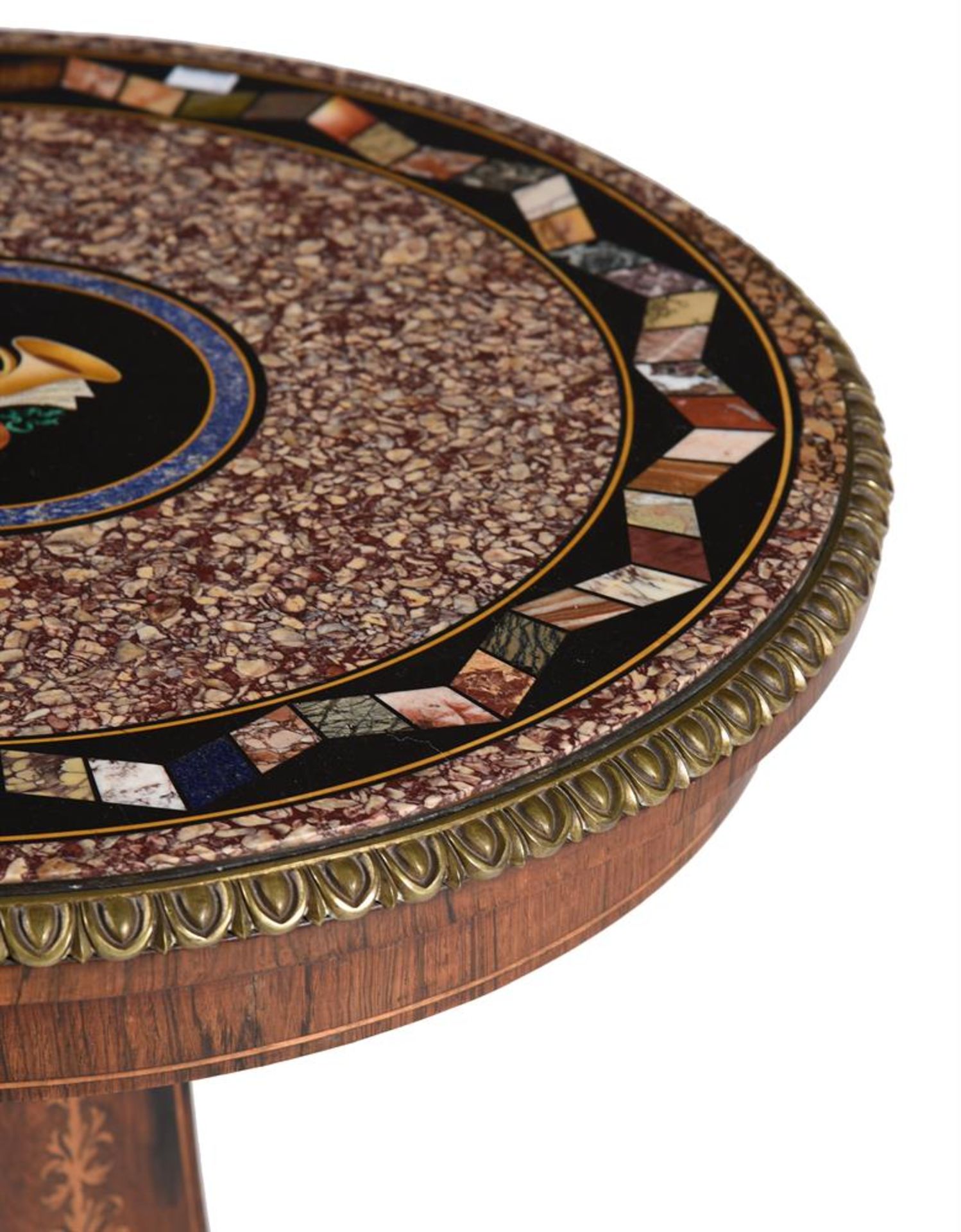 Y A PIETRE DURE AND SPECIMEN MARBLE TOP TABLE, FLORENTINE, SECOND HALF OF THE 19TH CENTURY - Image 5 of 8