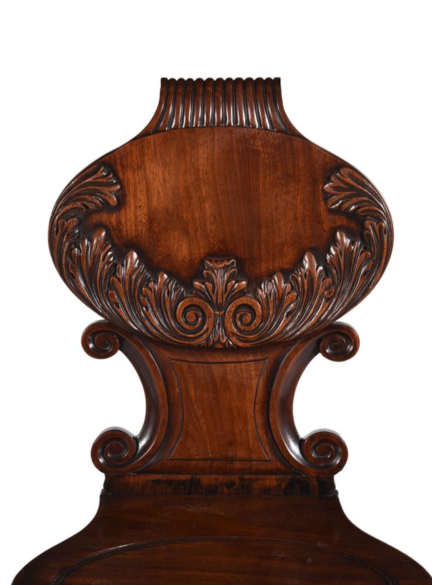 A PAIR OF REGENCY MAHOGANY HALL CHAIRS, CIRCA 1815 - Image 2 of 5