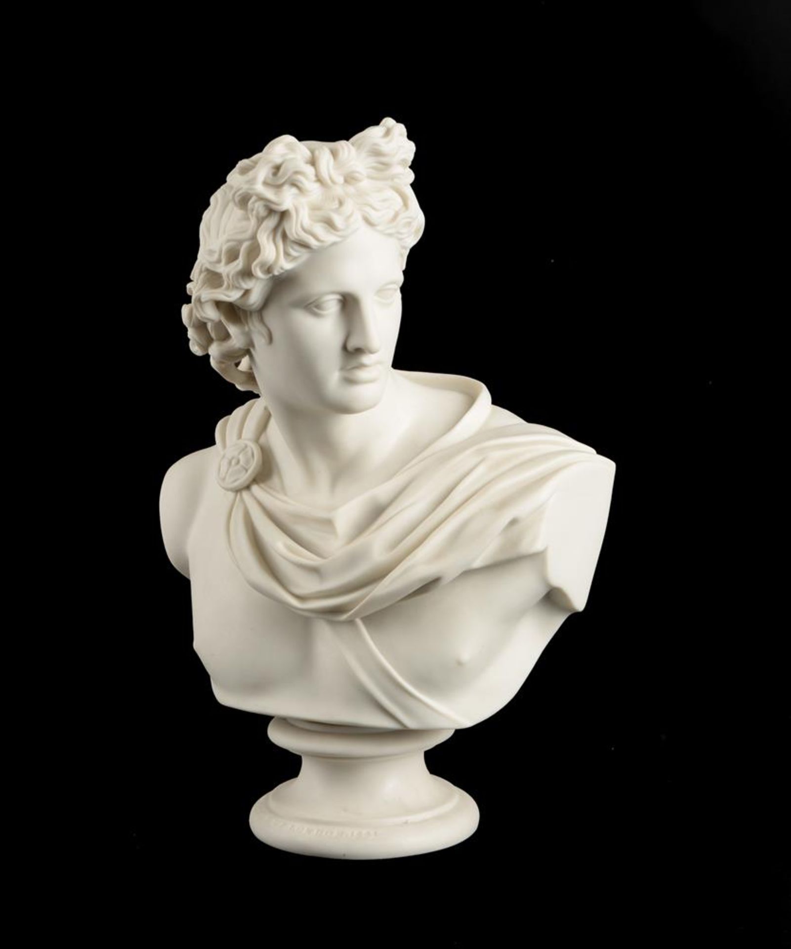 AN ART UNION OF LONDON PARIAN BUST OF APOLLO, MODELLED BY C DELPECH - Image 2 of 6