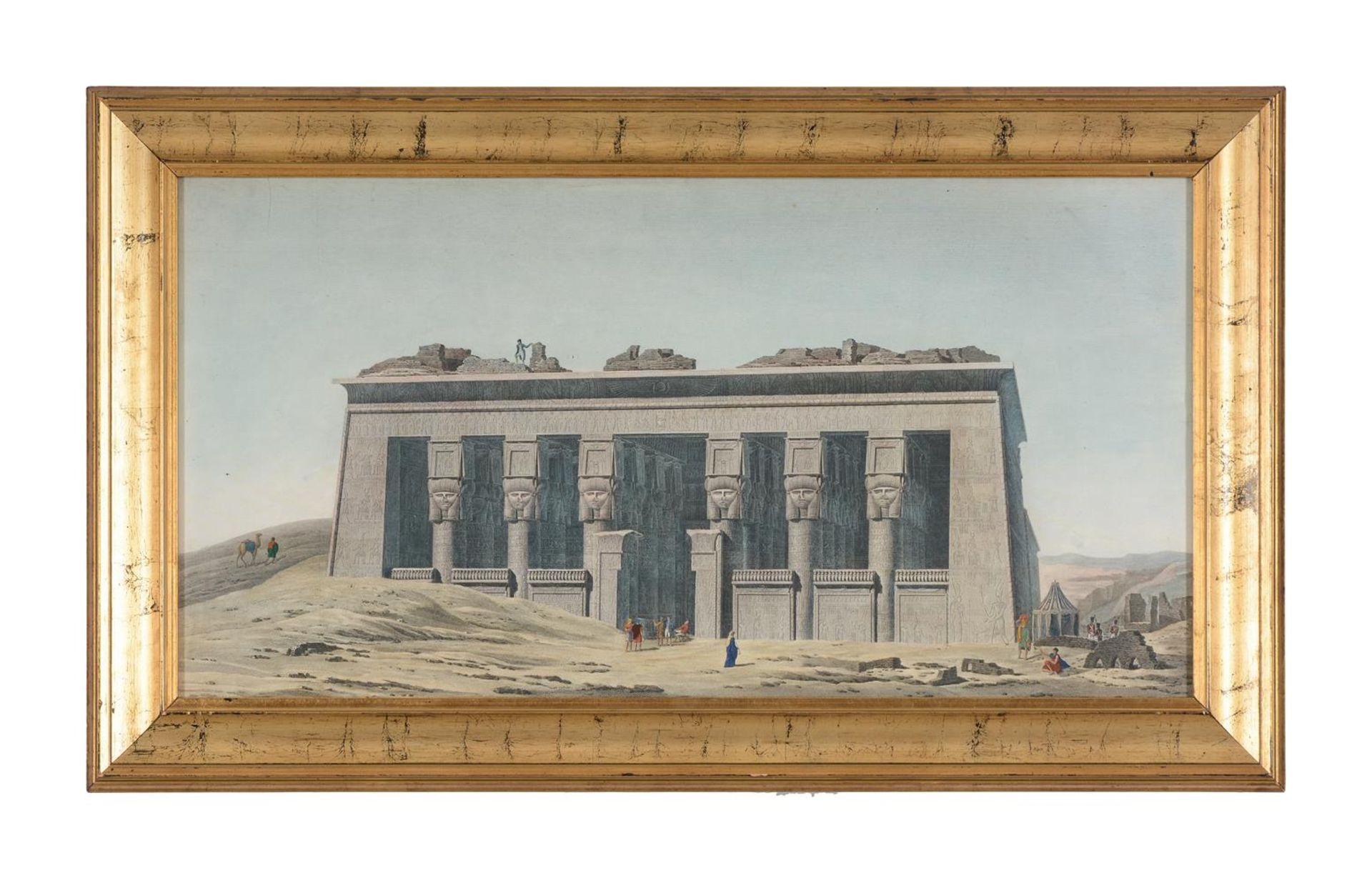 SIX HAND-COLOURED ENGRAVINGS OF EGYPT (LUXOR, KARNAK, DENDERA), EARLY 19TH CENTURY