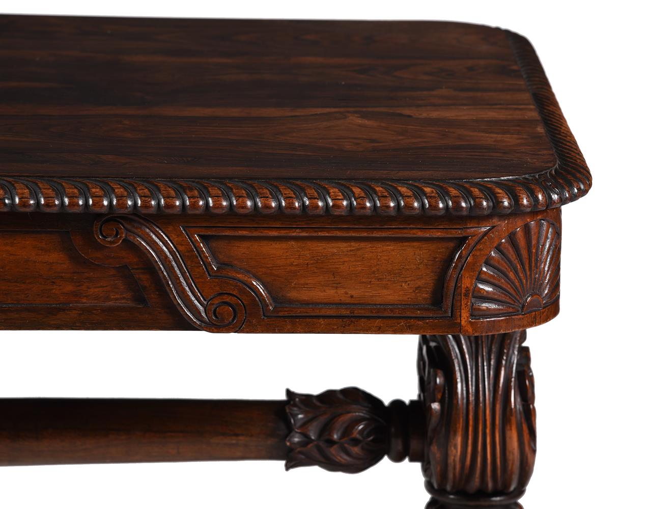 Y A WILLIAM IV ROSEWOOD LIBRARY TABLE, ATTRIBUTED TO GILLOWS, CIRCA 1835 - Image 4 of 9
