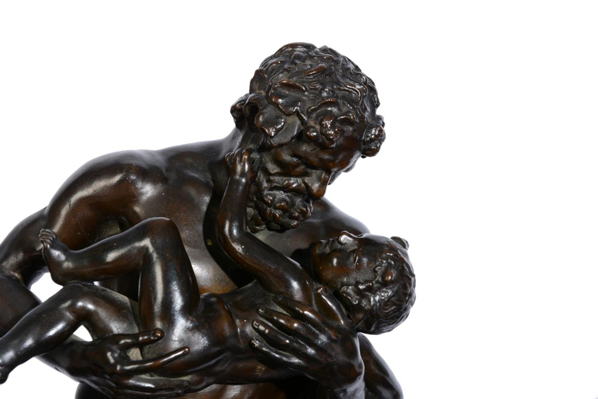 AFTER THE ANTIQUE, BRONZE FIGURE 'SILENUS WITH INFANT BACCHUS', 19TH CENTURY - Image 2 of 6