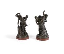 TWO BRONZE GROUPS 'THE ABDUCTION OF PROSERPINA BY PLUTO' & 'BOREAS ABDUCTING ORITHYIA'