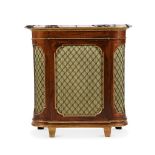 Y A ROSEWOOD AND PARCEL GILT SIDE CABINET, IN REGENCY STYLE, 20TH CENTURY