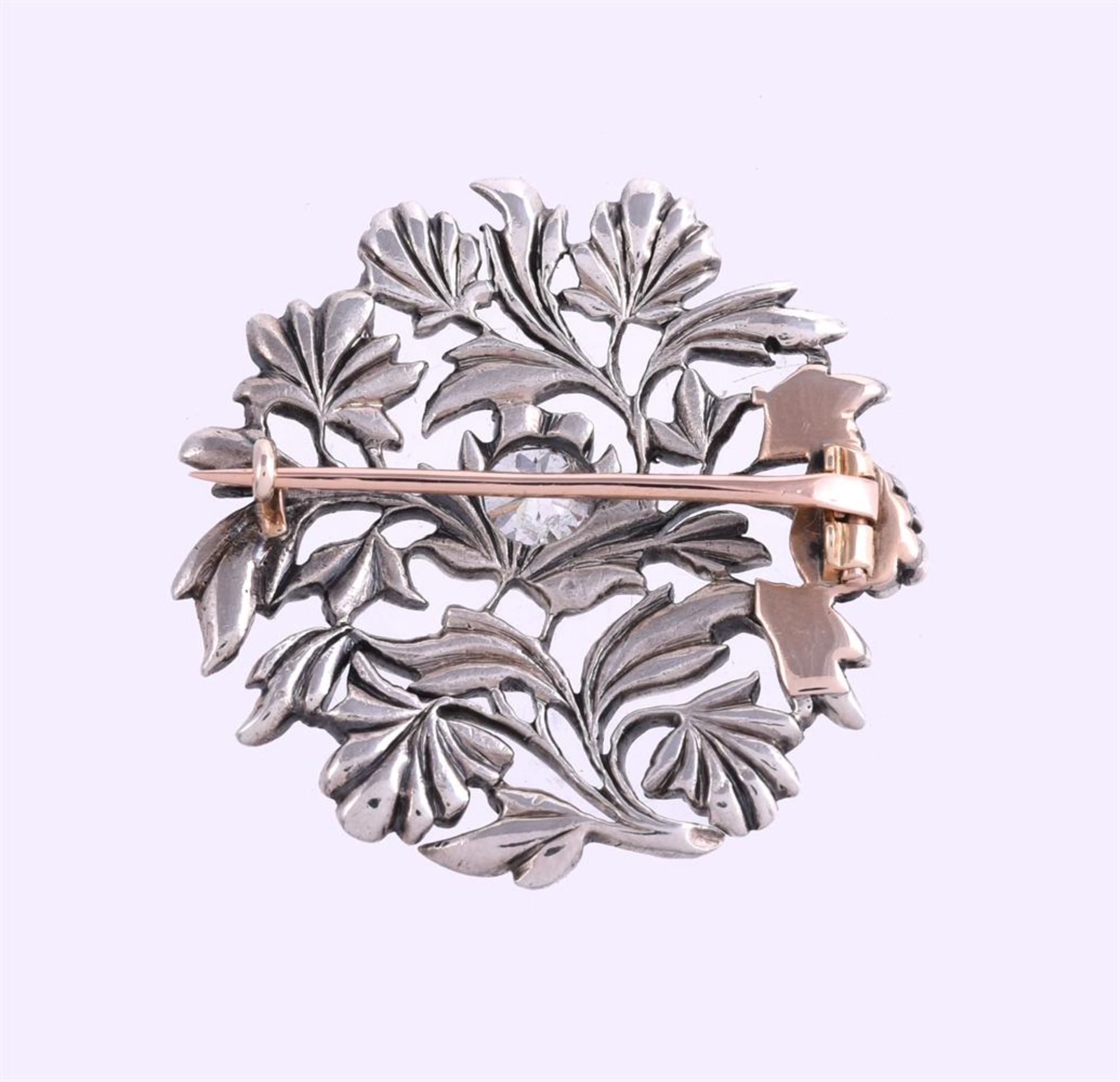 A 19TH CENTURY DIAMOND FLORAL BROOCH - Image 2 of 2